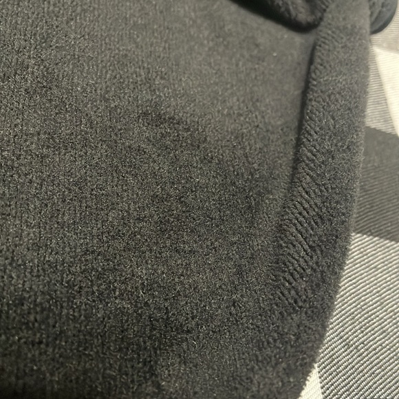 Eddie Bauer Turtleneck Mock Sweatshirt Fleece Lined Pouch Pocket Tulip Hem Black - Picture 9 of 14